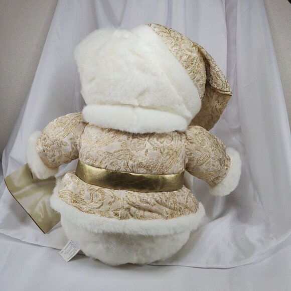 2001 Keepsake Memories Bear White with Gold Outfit Limited Edition 18" Tall NOS - Picture 2 of 11